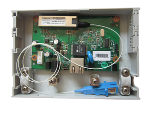 Пример монтажа PCB ONU 1501C c применением внешнего БП