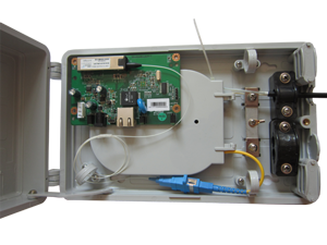 Пример монтажа PCB ONU 1501C c применением внешнего БП