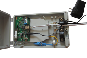 Пример монтажа PCB ONU 1501C c применением внешнего БП