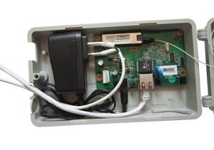 Пример монтажа PCB ONU 1501C c применением внешнего БП