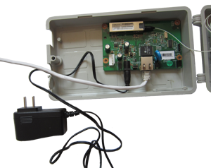 Пример монтажа PCB ONU 1501C c применением внешнего БП